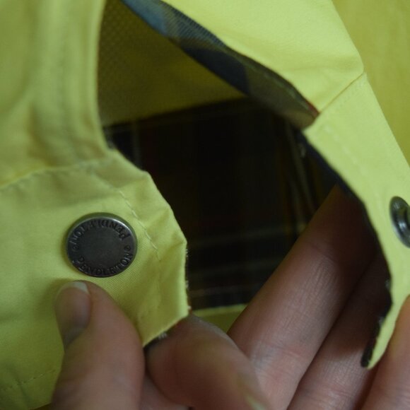 Pendleton Yellow Preppy Cotton Rain Slicker Womens Sz L Minimalist PNW Gorpcore - Picture 7 of 11